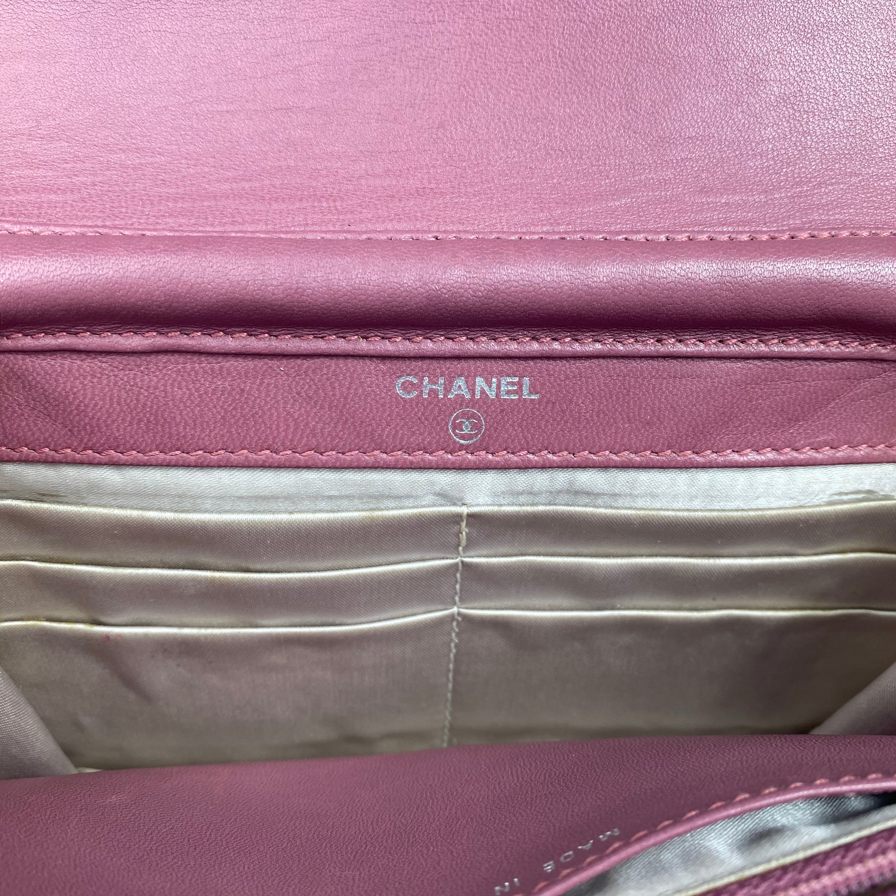 Chanel WOC — Toile Jacquard Rose