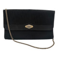 Christian Dior pochette vintage en toile Trotter noire, chaîne dorée